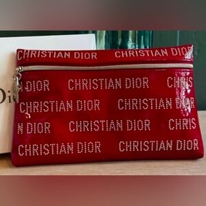 Dior GWP Red Holiday Cosmetic Bag